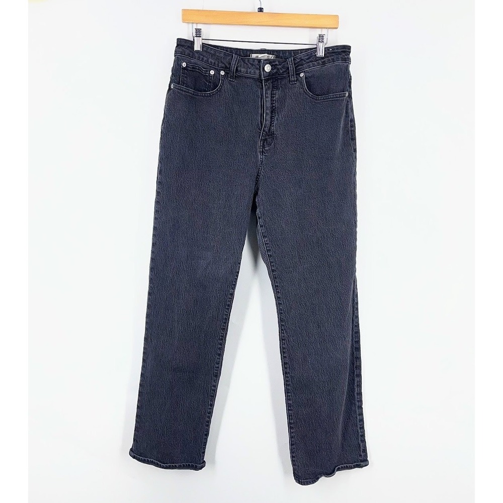 Madewell Curvy 90s Straight Jeans in Lunar Wash Black Size 31 High Rise CKP4788